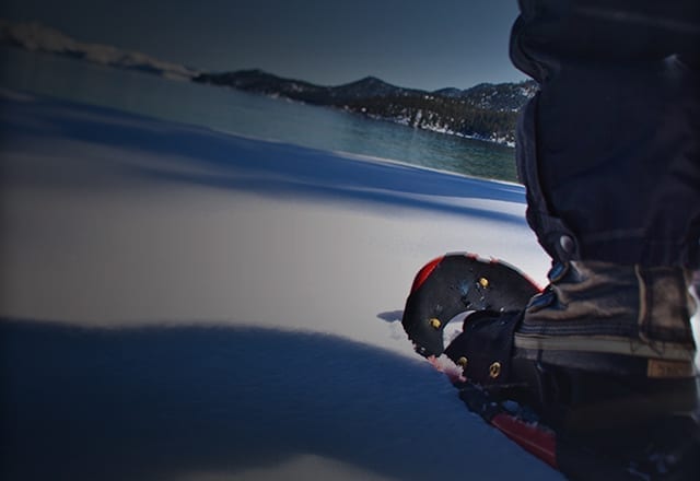 Snowshoeing around Lake Tahoe