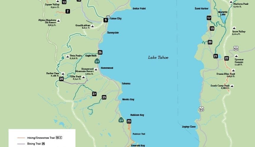 North Lake Tahoe Map North Lake Tahoe Maps Go Tahoe North