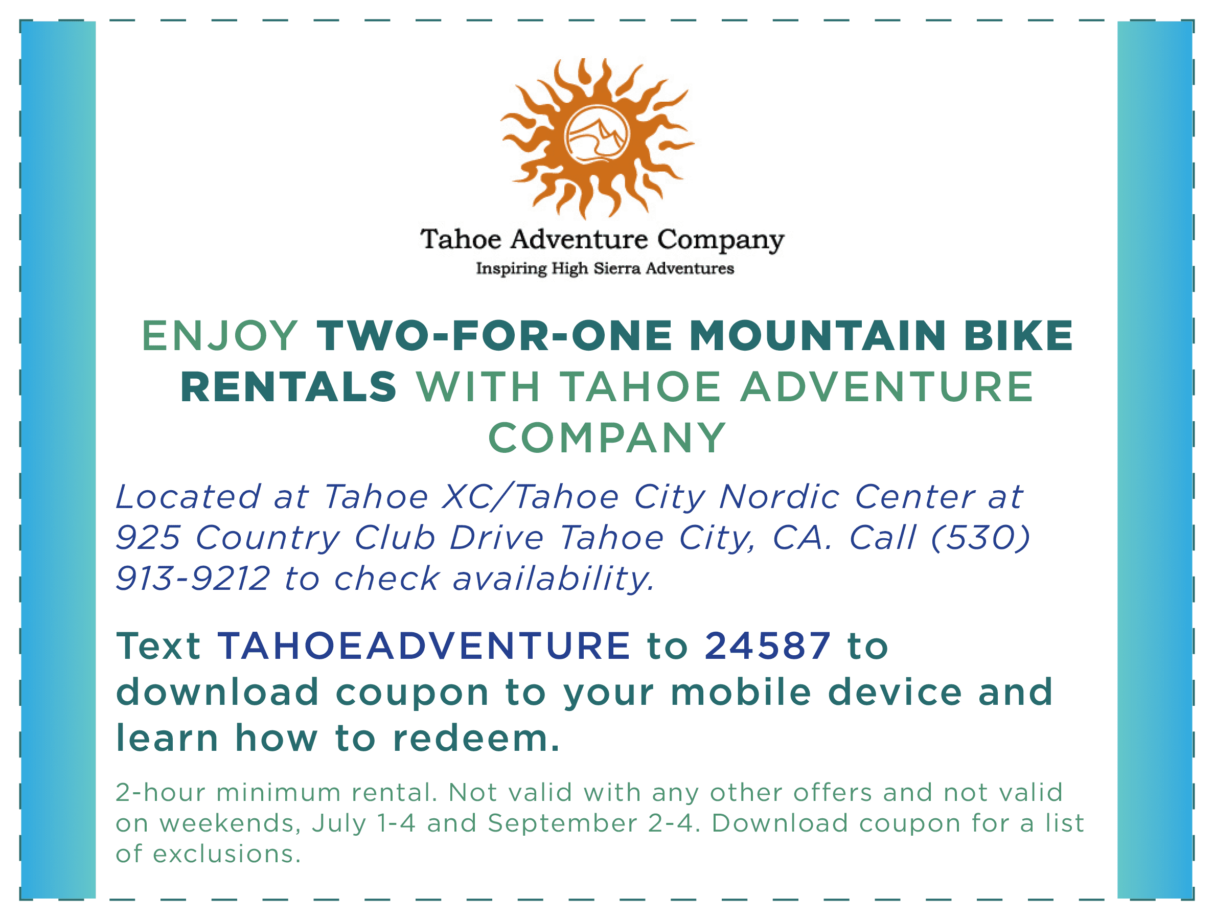 Sierra at tahoe discount coupons