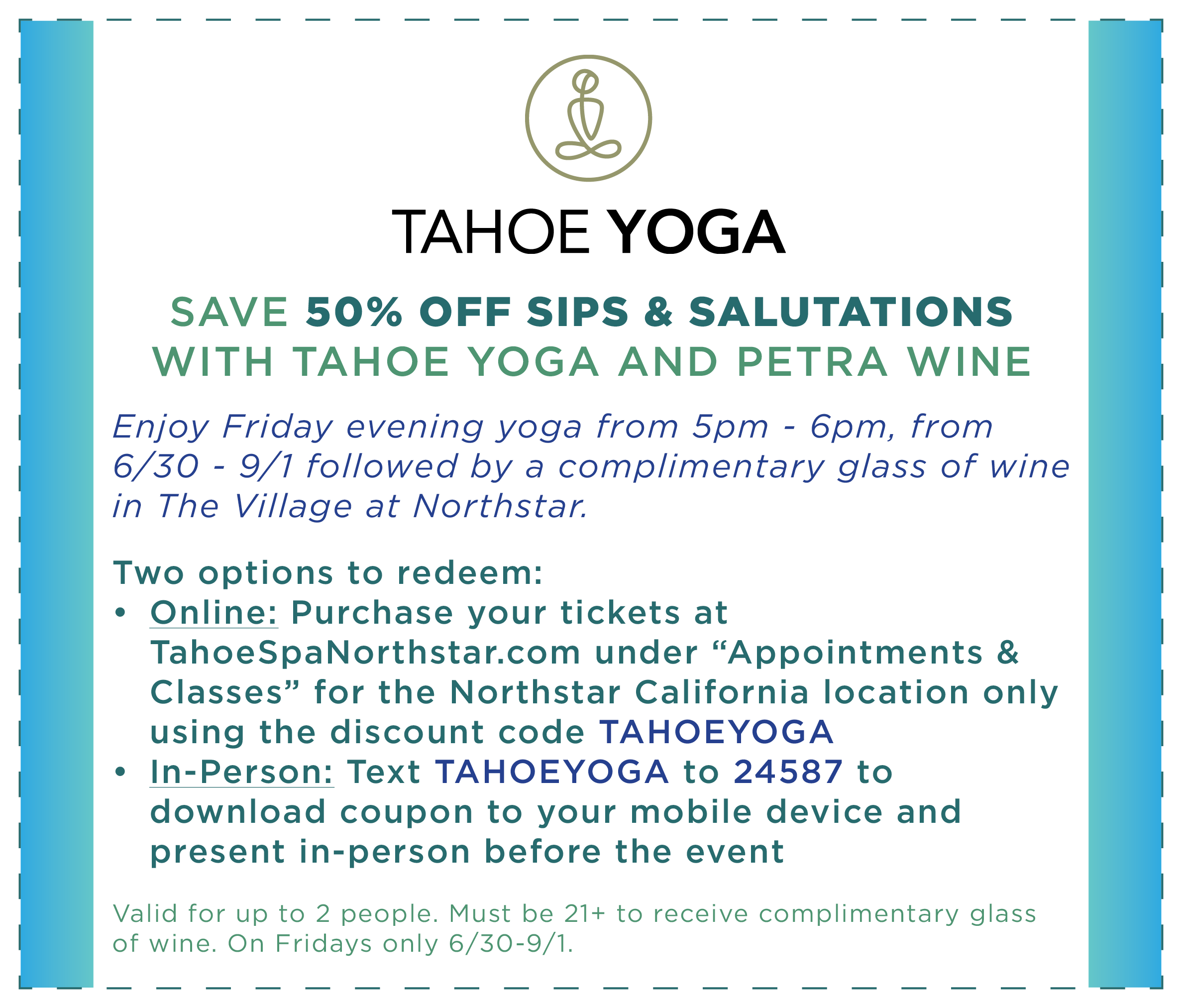 Tahoe discount coupons