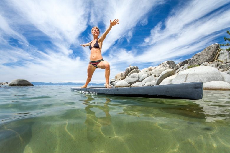 Stand-up paddleboarding is one of North Lake Tahoe's human-powered sports.