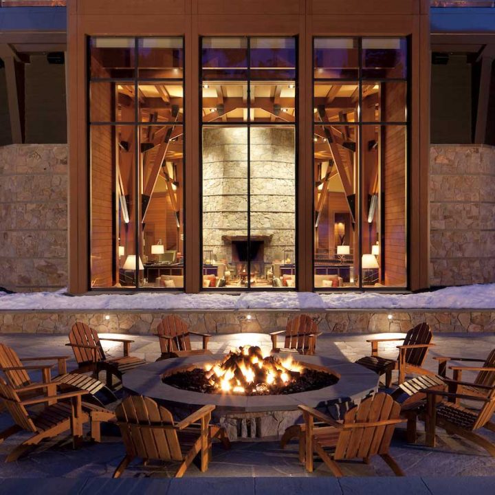 Ritz Carlton Lake Tahoe fire pit patio