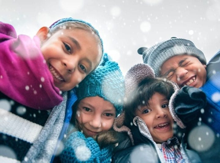 Kids in snow