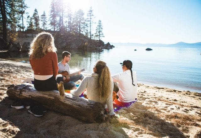 Sand Harobor beach in North Lake Tahoe