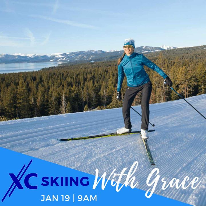 Skiing with Grace nordic skiing