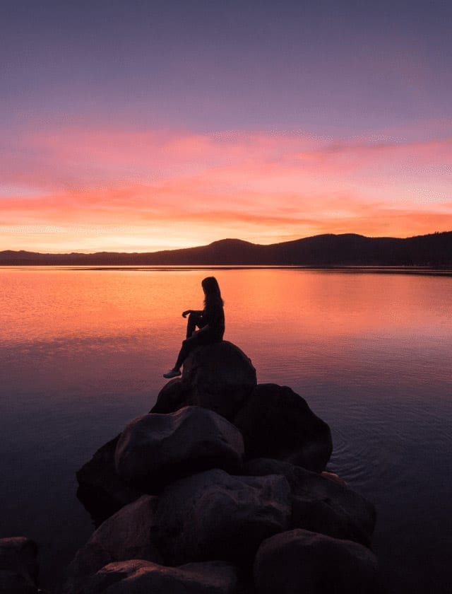 Sunset Lake Tahoe