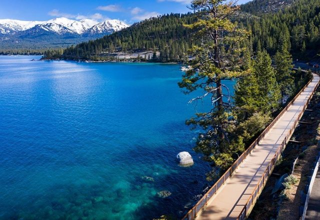 Tahoe East Shore Trail longest bridge