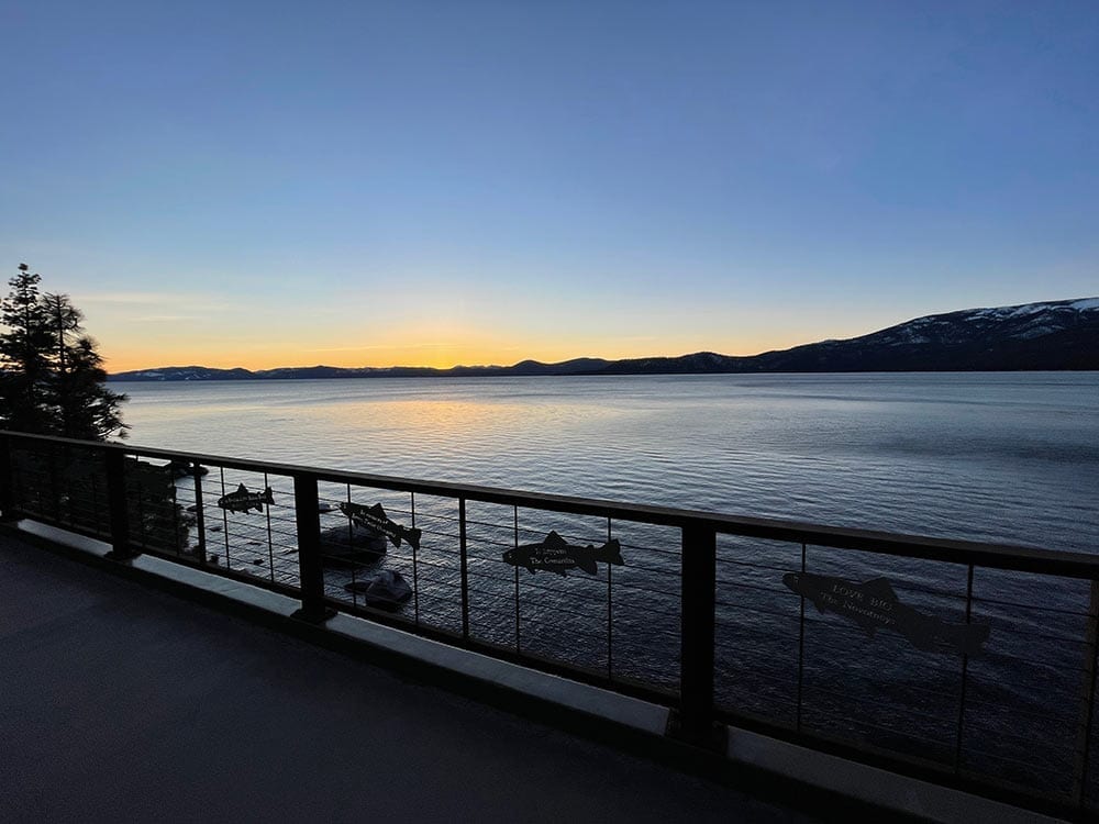 Tahoe Trail sunset with fish