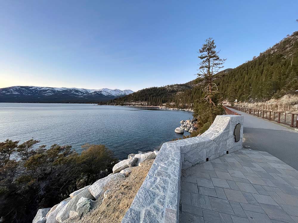 Tahoe Trail wall and pathway