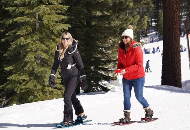 Women Snowshoeing at Granlibakken