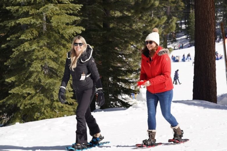 Women Snowshoeing at Granlibakken