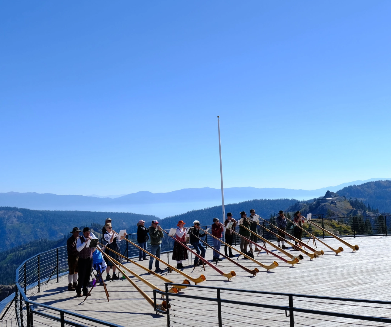 Sierra Alphorns at High Camp Palisades