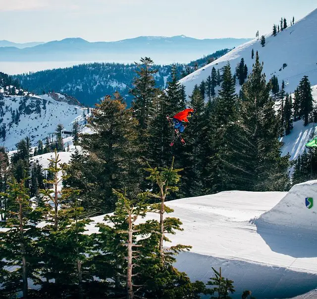 Ski jump in Lake Tahoe