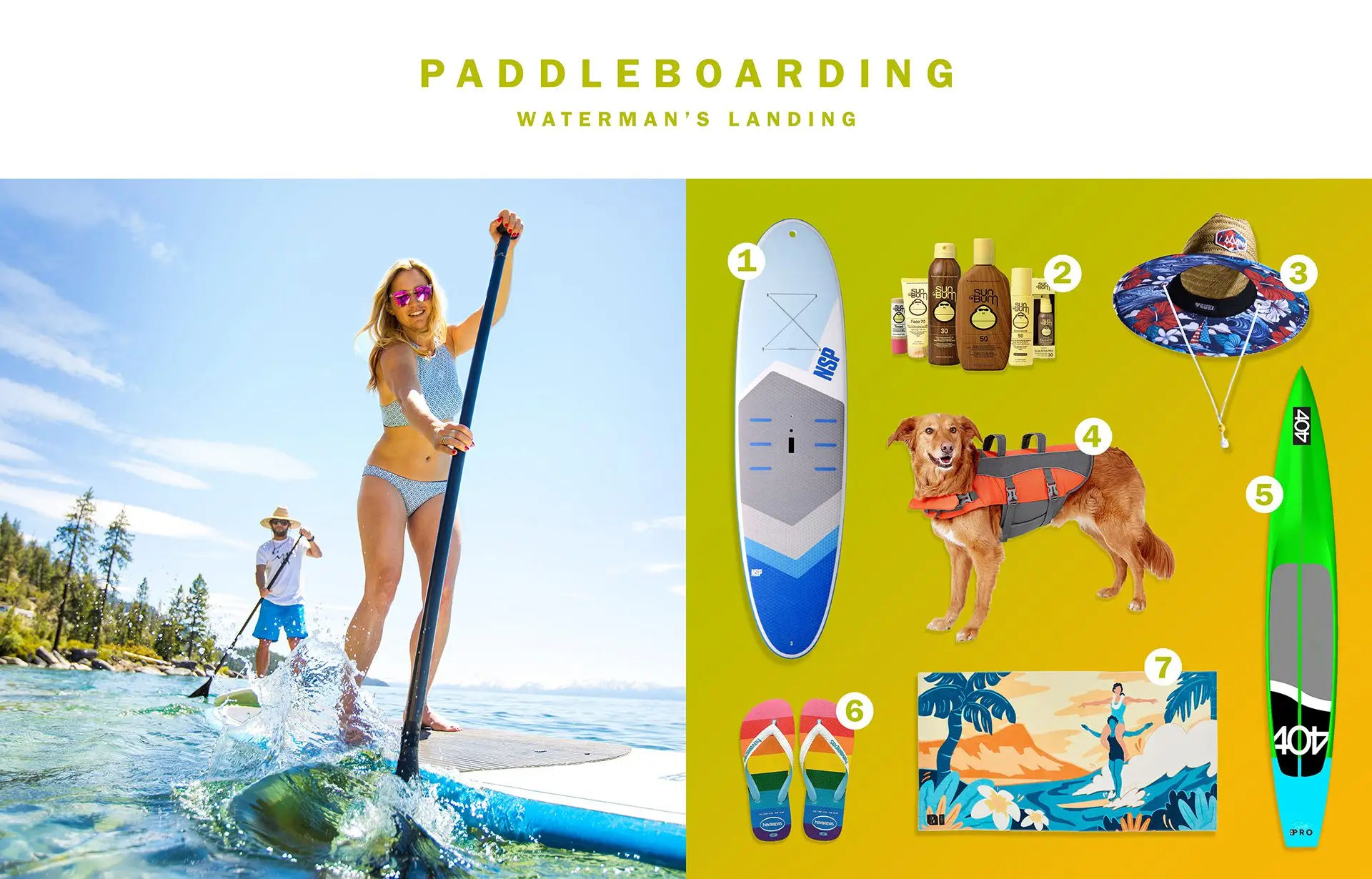 Paddleboarding Gear at Waterman's Landing